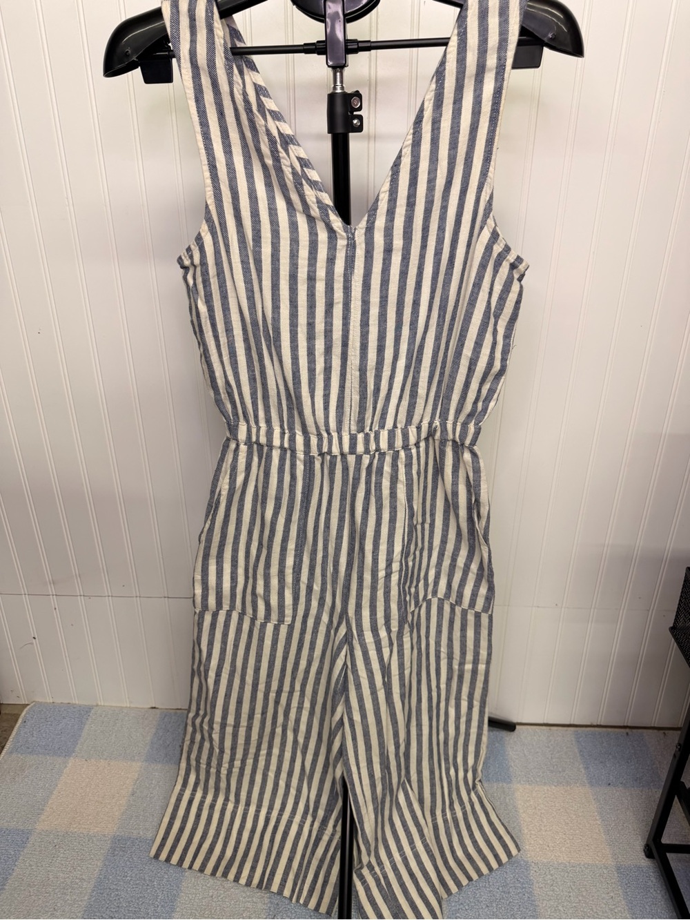Splendid Blue and White Striped Kids One-Piece Romper